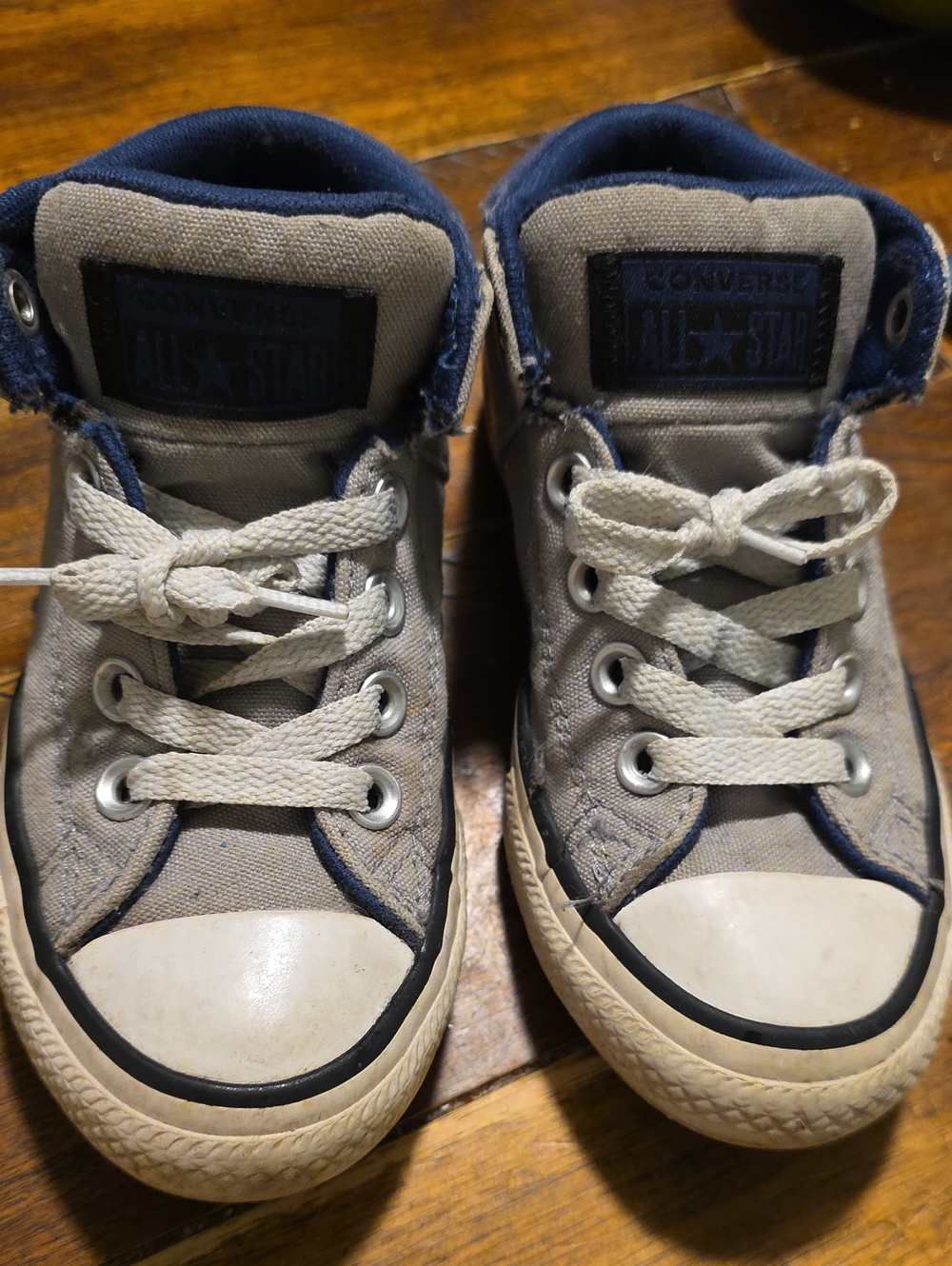 Converse Kids Gray and Navy High-Top Sneakers